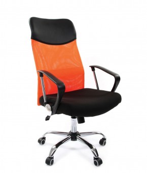 Кресло для руководителя CHAIRMAN 610 N (15-21 черный/сетка оранжевый) в Миассе - miass.mebel-74.com | фото