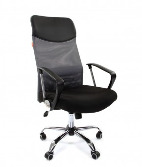 Кресло для руководителя CHAIRMAN 610 N(15-21 черный/сетка серый) в Миассе - miass.mebel-74.com | фото