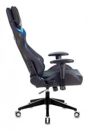 Кресло игровое Бюрократ VIKING 4 AERO BLUE черный/синий в Миассе - miass.mebel-74.com | фото