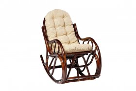 Кресло - качалка 05/04 с подушкой (Молочный шоколад) в Миассе - miass.mebel-74.com | фото