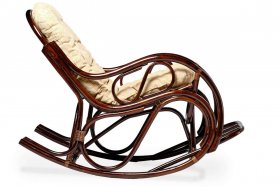 Кресло - качалка 05/04 с подушкой (Молочный шоколад) в Миассе - miass.mebel-74.com | фото