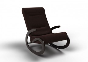 Кресло-качалка Мальта 10-Т-Ш (ткань/венге) ШОКОЛАД в Миассе - miass.mebel-74.com | фото