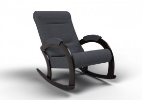 Кресло-качалка Венето 13-Т-ГР (ткань/венге) ГРАФИТ в Миассе - miass.mebel-74.com | фото