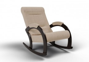 Кресло-качалка Венето 13-Т-П (ткань/венге) ПЕСОК в Миассе - miass.mebel-74.com | фото