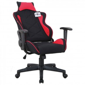 Кресло компьютерное BRABIX GT Racer GM-101 + подушка (ткань) черное/красное (531820) в Миассе - miass.mebel-74.com | фото