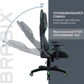Кресло компьютерное BRABIX "GT Carbon GM-120" (черное/зеленое) 531929 в Миассе - miass.mebel-74.com | фото