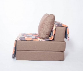 Кресло-кровать бескаркасное Харви (коричневый-геометрия браун) в Миассе - miass.mebel-74.com | фото