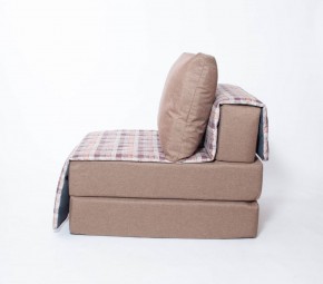 Кресло-кровать бескаркасное Харви (коричневый-квадро беж) в Миассе - miass.mebel-74.com | фото