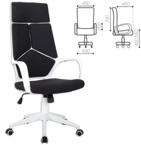 Кресло офисное BRABIX PREMIUM "Prime EX-515" (пластик белый, ткань, черное) 531812 в Миассе - miass.mebel-74.com | фото