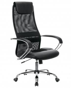 Кресло офисное BRABIX PREMIUM "Stalker EX-608 CH" (хром, ткань-сетка/кожзам, черное) 532091 в Миассе - miass.mebel-74.com | фото