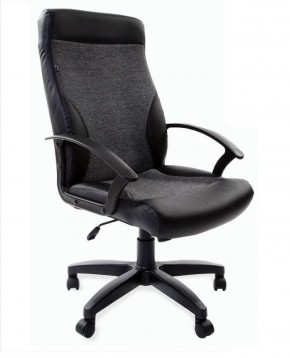 Кресло офисное BRABIX "Trust EX-535" (экокожа/черная/ткань серая) 531383 в Миассе - miass.mebel-74.com | фото