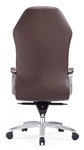 Кресло руководителя Бюрократ _AURA/BROWN коричневый в Миассе - miass.mebel-74.com | фото