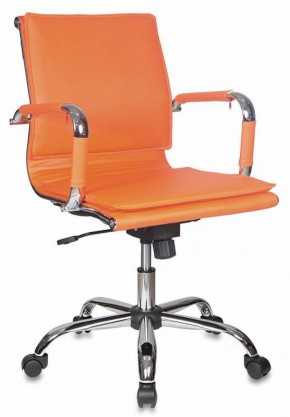 Кресло руководителя Бюрократ CH-993-LOW/ORANGE оранжевый в Миассе - miass.mebel-74.com | фото