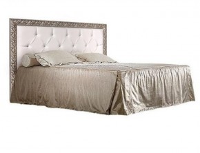 Кровать 2-х спальная (1,4 м) Тиффани штрих-лак/серебро с мягким изголовьем (ТФКР140-2) в Миассе - miass.mebel-74.com | фото