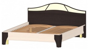 ВЕРОНА Кровать 1600 с основанием (Венге/Анкор светлый) в Миассе - miass.mebel-74.com | фото