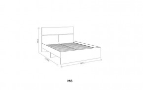 Кровать Агата М8 1600 Белый в Миассе - miass.mebel-74.com | фото