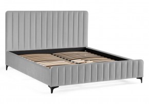 Кровать Амелия 160х200 без ПМ светло-серая в Миассе - miass.mebel-74.com | фото
