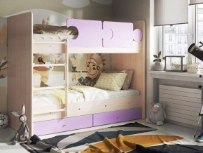 Кровать двухъярусная "Тетрис" (щиты) с бортиками + ящики в Миассе - miass.mebel-74.com | фото
