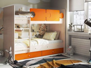 Кровать двухъярусная "Тетрис" (щиты) с бортиками + ящики в Миассе - miass.mebel-74.com | фото