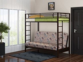 Кровать двухъярусная с диваном "Мадлен" (Коричневый/Бежевый) в Миассе - miass.mebel-74.com | фото