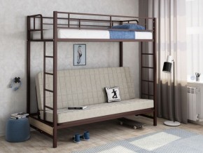 Кровать двухъярусная с диваном "Мадлен" (Коричневый/Бежевый) в Миассе - miass.mebel-74.com | фото