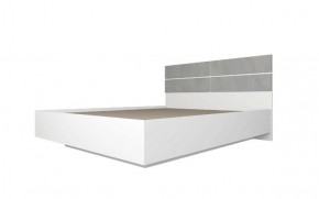 Кровать Ева 1600 (Белый Текстурный/Бетонный Камень) в Миассе - miass.mebel-74.com | фото