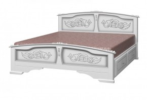 ЕЛЕНА Кровать из массива 1400 с 2-мя ящиками  в Миассе - miass.mebel-74.com | фото