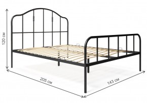 Кровать Милена 140х200 черная в Миассе - miass.mebel-74.com | фото