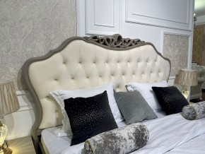 Кровать Мокко 1600 с мягким изголовьем + основание (серый камень) в Миассе - miass.mebel-74.com | фото