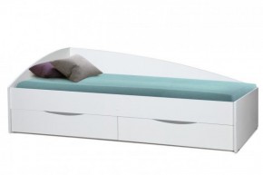 Кровать одинарная "Фея - 3" асимметричная 1900х800 (белая) в Миассе - miass.mebel-74.com | фото