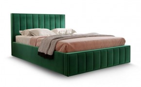 Кровать "Вена" 1400 СТАНДАРТ Вариант 1 Мора зеленый + бельевой ящик с кроватным основанием и подъемным механизмом в Миассе - miass.mebel-74.com | фото