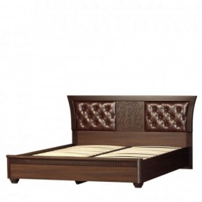 Кровать с мягким изголовьем №198 "Лючия" (1600) Дуб оксфорд в Миассе - miass.mebel-74.com | фото