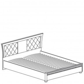Кровать с мягким изголовьем №198 "Лючия" (1600) Дуб оксфорд серый в Миассе - miass.mebel-74.com | фото