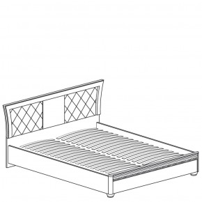 Кровать с мягким изголовьем №200 "Лючия" (1800) Дуб оксфорд серый в Миассе - miass.mebel-74.com | фото