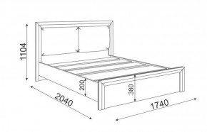 Кровать 1.6 Глэдис М31 с настилом и мягкой частью (ЯШС/Белый) в Миассе - miass.mebel-74.com | фото