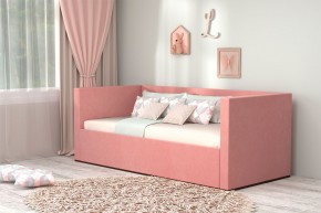 Кровать с ПМ (арт.030) (с/м 900*2000мм) (б/матр), ткань розовая в Миассе - miass.mebel-74.com | фото