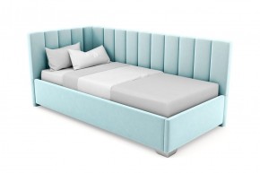Кровать угловая Хлоя интерьерная +основание (120х200) 1 кат. ткани в Миассе - miass.mebel-74.com | фото