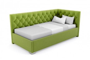 Кровать угловая Виола интерьерная +основание/ПМ/бельевое дно (120х200) в Миассе - miass.mebel-74.com | фото