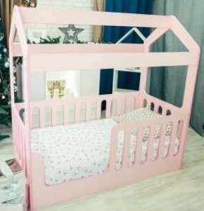 Кровать-домик без ящика 800*1600 (Розовый) в Миассе - miass.mebel-74.com | фото