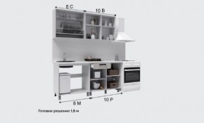 Кухня Тоскана 1.8 Готовое решение столешница 38мм в Миассе - miass.mebel-74.com | фото