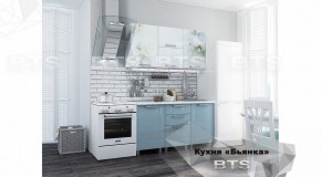 Кухонный гарнитур Бьянка 1.5 (БТС) Голубые блёстки М31 в Миассе - miass.mebel-74.com | фото