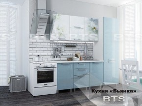 Кухонный гарнитур Бьянка 2.1 (БТС) Голубые блёстки М31 в Миассе - miass.mebel-74.com | фото