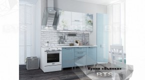 Кухонный гарнитур Бьянка 2.1 (БТС) Голубые блёстки М31 в Миассе - miass.mebel-74.com | фото