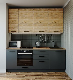 Кухонный гарнитур Дели 2200 (Стол. 26мм) в Миассе - miass.mebel-74.com | фото