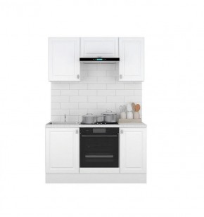 Кухонный гарнитур Ева 1500 Белый софт (модульный) Горизонт в Миассе - miass.mebel-74.com | фото