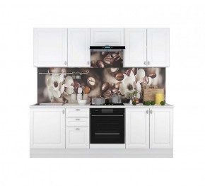 Кухонный гарнитур Ева 2400 Белый софт (модульный) Горизонт в Миассе - miass.mebel-74.com | фото