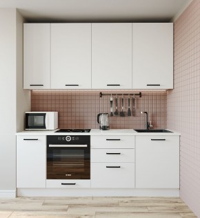 Кухонный гарнитур Жемчуг 2200 (Стол. 38мм) в Миассе - miass.mebel-74.com | фото