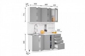 Кухонный гарнитур Кельн 1600 (софт пломбир) в Миассе - miass.mebel-74.com | фото