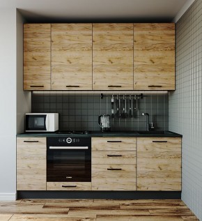 Кухонный гарнитур Крафт 2200 (Стол. 26мм) в Миассе - miass.mebel-74.com | фото