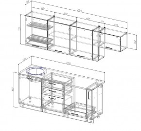 Кухонный гарнитур Лада 2550 (Стол. 38мм) в Миассе - miass.mebel-74.com | фото